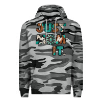 Slate Camo just mom it cowhide turquoise Premium Hoodie - Jasminsmagicworld