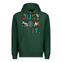 Sports Green just mom it cowhide turquoise Premium Hoodie - Jasminsmagicworld