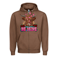 Chestnut be mine highland cow Zipper Hoodie - RanaPortraitStore