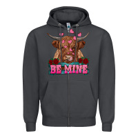Smoke be mine highland cow Zipper Hoodie - RanaPortraitStore