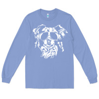 Colony Blue border collie dog t  shirt border collie with sunglasses cool dog t  s Long Sleeve Tee - linhVisuals