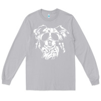 Moon Dust border collie dog t  shirt border collie with sunglasses cool dog t  s Long Sleeve Tee - linhVisuals
