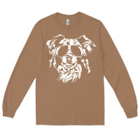 Toasted Coconut border collie dog t  shirt border collie with sunglasses cool dog t  s Long Sleeve Tee - linhVisuals