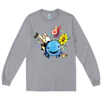 Heather Grey oswald the octopus Long Sleeve Tee - linhVisuals