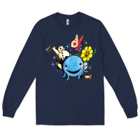 Navy oswald the octopus Long Sleeve Tee - linhVisuals