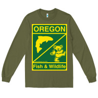 Army Green oregon fish & wildlife deadheads unite! Long Sleeve Tee - linhVisuals