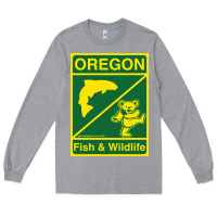 Heather Grey oregon fish & wildlife deadheads unite! Long Sleeve Tee - linhVisuals