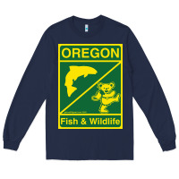 Navy oregon fish & wildlife deadheads unite! Long Sleeve Tee - linhVisuals
