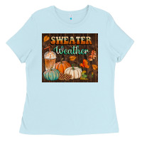 Baby Blue sweater weather tumbler Ladies Tee - BundleAndBundleShop