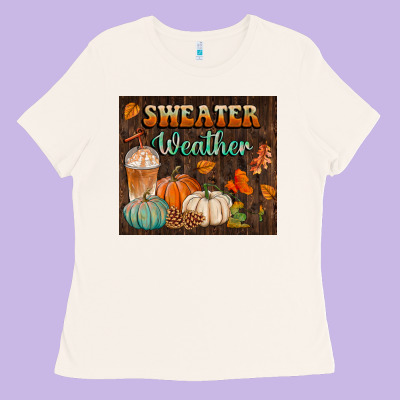Sweater Weather Tumbler Ladies Tee Designed By Bundleandbundleshop