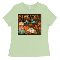 Matcha sweater weather tumbler Ladies Tee - BundleAndBundleShop