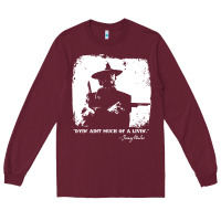 Burgundy josey wales player film Long Sleeve Tee - linhVisuals