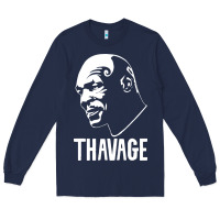 Navy THAVAGE Long Sleeve Tee - linhVisuals