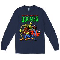 Navy groovie ghoulies Long Sleeve Tee - linhVisuals
