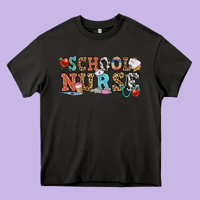 School Nurse Heavy Core Tee Designed By Oliviacreatesart