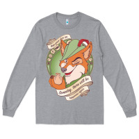 Heather Grey chin up   robin hood Long Sleeve Tee - linhVisuals