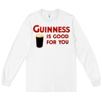 White guiness is good for you (and me) hq fnny Long Sleeve Tee - linhVisuals
