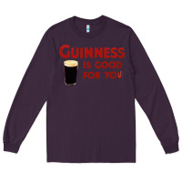Plum guiness is good for you (and me) hq fnny Long Sleeve Tee - linhVisuals