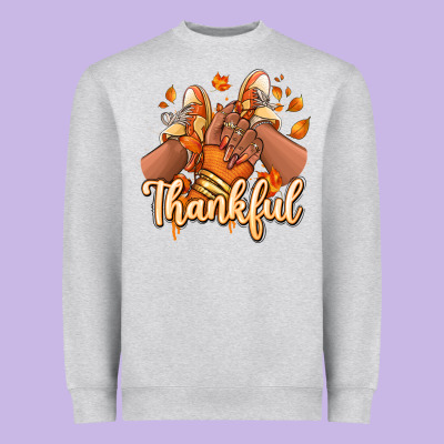 Thankful Black Girl Sneakers Heavyweight Sweatshirt Designed By Ranaportraitstore