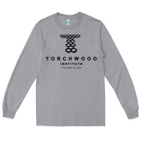 Heather Grey torchwood institute Long Sleeve Tee - linhVisuals