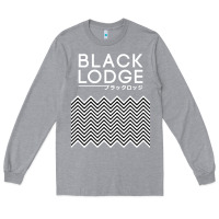 Heather Grey twin peaks inspired japanese black lodge Long Sleeve Tee - linhVisuals
