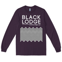Plum twin peaks inspired japanese black lodge Long Sleeve Tee - linhVisuals