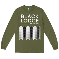 Army Green twin peaks inspired japanese black lodge Long Sleeve Tee - linhVisuals