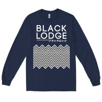Navy twin peaks inspired japanese black lodge Long Sleeve Tee - linhVisuals
