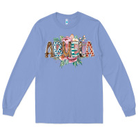 Colony Blue abuela flowers Long Sleeve Tee - RacoonDesign