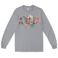 Heather Grey abuela flowers Long Sleeve Tee - RacoonDesign