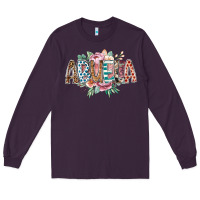Plum abuela flowers Long Sleeve Tee - RacoonDesign