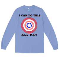 Colony Blue i can do this all day graphic mens & womens t shirt Long Sleeve Tee - linhVisuals