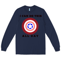 Navy i can do this all day graphic mens & womens t shirt Long Sleeve Tee - linhVisuals