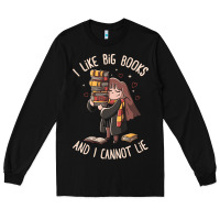 Black i like big books Long Sleeve Tee - linhVisuals