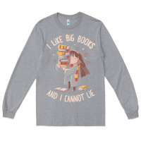 Heather Grey i like big books Long Sleeve Tee - linhVisuals