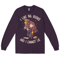 Plum i like big books Long Sleeve Tee - linhVisuals