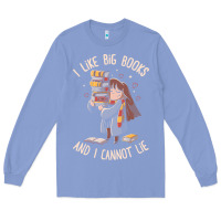Colony Blue i like big books Long Sleeve Tee - linhVisuals