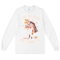 White i like big books Long Sleeve Tee - linhVisuals