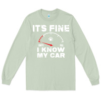 Matcha Empty gas gauge it’s fine i know my car low fuel joke Long Sleeve Tee - linhVisuals