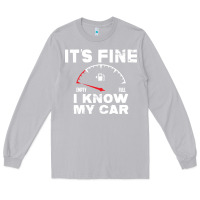 Moon Dust Empty gas gauge it’s fine i know my car low fuel joke Long Sleeve Tee - linhVisuals