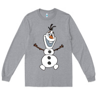 Heather Grey olaf Long Sleeve Tee - linhVisuals