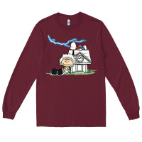 Burgundy back to the peanuts Long Sleeve Tee - linhVisuals