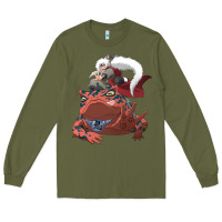 Army Green jiraiya gamabunta Long Sleeve Tee - linhVisuals