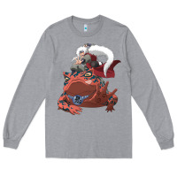 Heather Grey jiraiya gamabunta Long Sleeve Tee - linhVisuals