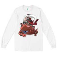 White jiraiya gamabunta Long Sleeve Tee - linhVisuals