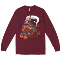 Burgundy jiraiya gamabunta Long Sleeve Tee - linhVisuals