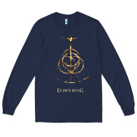Navy eldenring Long Sleeve Tee - linhVisuals
