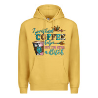 Antique Gold i pretend coffee helps but i'm still a bitch Premium Hoodie - Artiststas