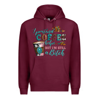 Burgundy i pretend coffee helps but i'm still a bitch Premium Hoodie - Artiststas