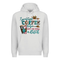 Dove Grey i pretend coffee helps but i'm still a bitch Premium Hoodie - Artiststas